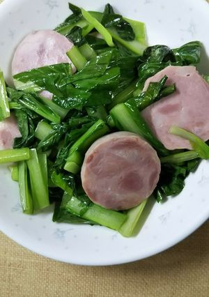 小松菜とハムのささっと炒め物-レシピのメイン写真