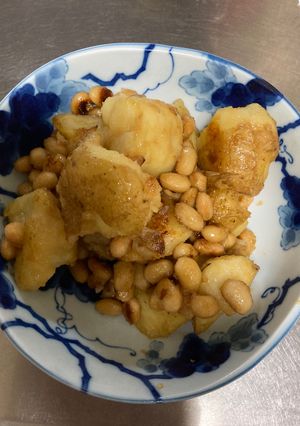 ジャガイモと大豆の味噌煮っころがし-レシピのメイン写真