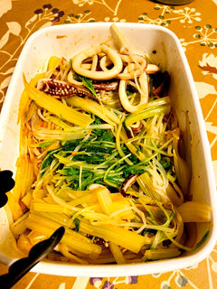 作り置きセロリとイカ、水菜の中華風ナムル-レシピのメイン写真