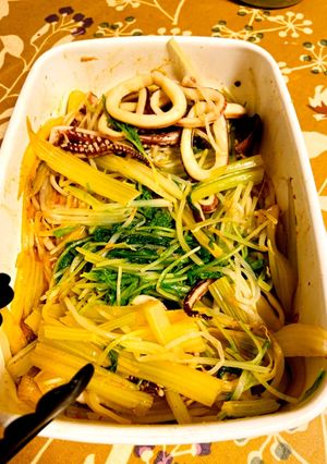 作り置きセロリとイカ、水菜の中華風ナムル-レシピのメイン写真