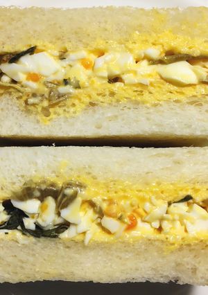 玉子サンド　鮒寿司の飯＆花山葵醤油漬け-レシピのメイン写真