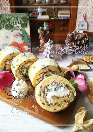 *ほうれん草と米粉のミニロールケーキ*-レシピのメイン写真