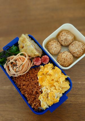 鶏そぼろと卵の2色弁当-レシピのメイン写真