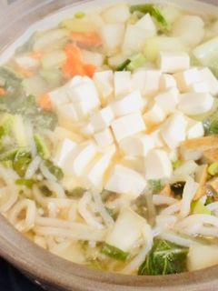 野菜たっぷりほかほか豆腐鍋-レシピのメイン写真