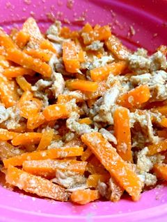 レンジだけ!にんじんのツナごま和え*-レシピのメイン写真