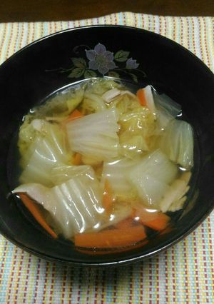 白菜とベーコンの酢っきりスープ-レシピのメイン写真