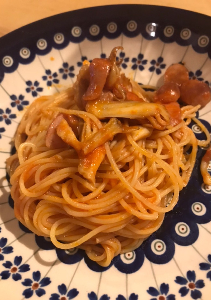 ソーセージと舞茸のトマトソースパスタ-レシピのメイン写真