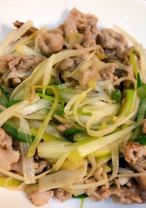 豚こまとネギの炒め物-レシピのメイン写真