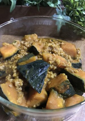 簡単&時短☆かぼちゃの味噌そぼろ煮♪-レシピのメイン写真