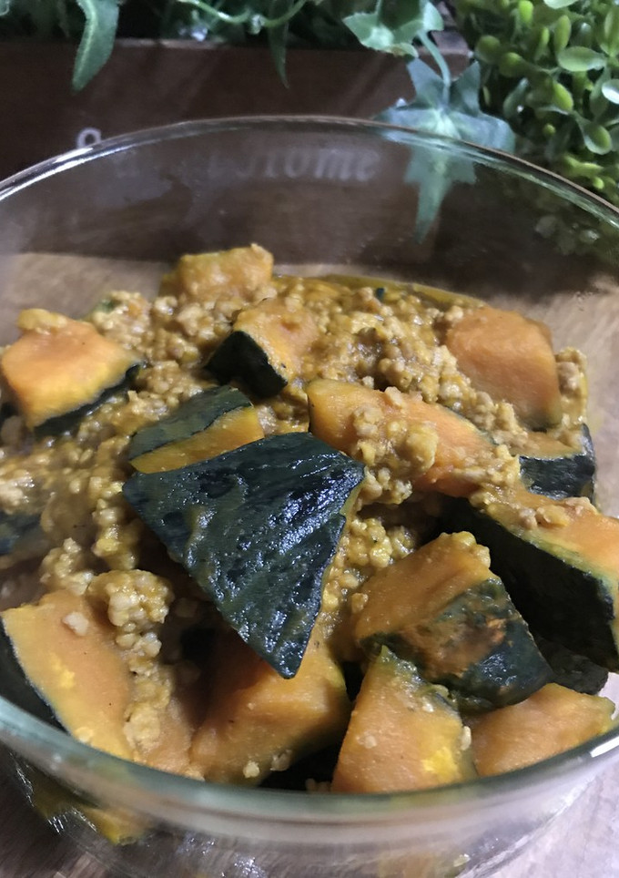 簡単&時短☆かぼちゃの味噌そぼろ煮♪-レシピのメイン写真