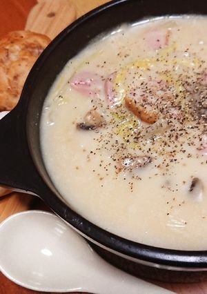 無水鍋アレンジ☆ベーコンホワイトシチュー-レシピのメイン写真