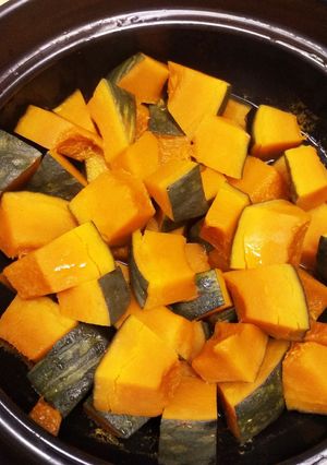 土鍋でかぼちゃ煮♪-レシピのメイン写真