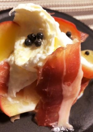 レンチンりんごと生ハムのブラータがけ-レシピのメイン写真