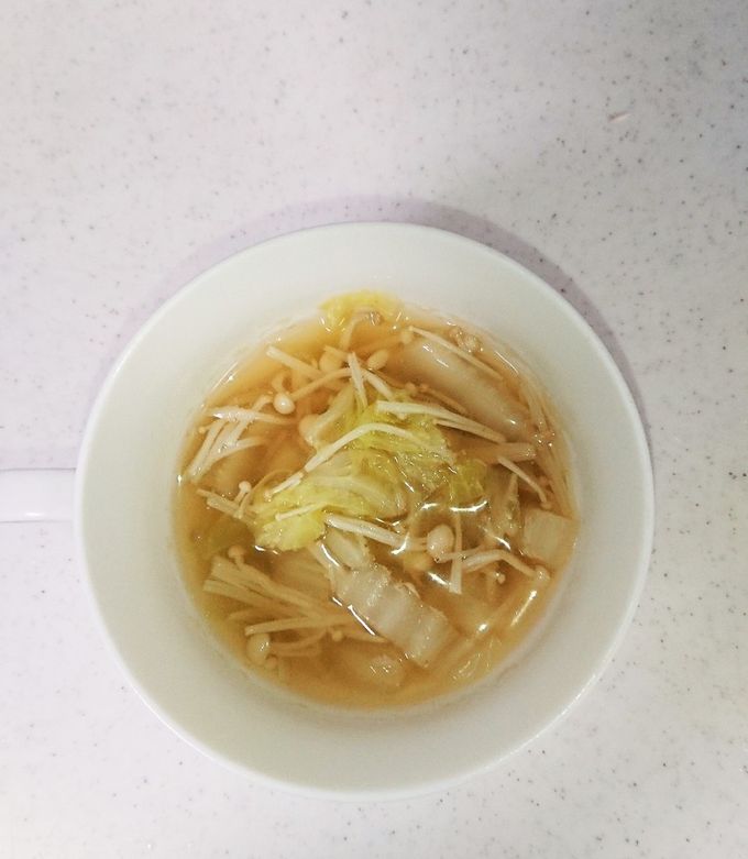 糖尿食えのきと白菜の洋風スープ-レシピのメイン写真