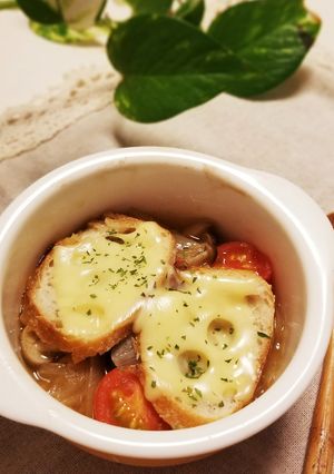 【時短】オニオングラタンスープ-レシピのメイン写真