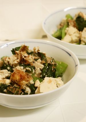 フライパンで簡単♪高菜と豆腐の炒め煮-レシピのメイン写真