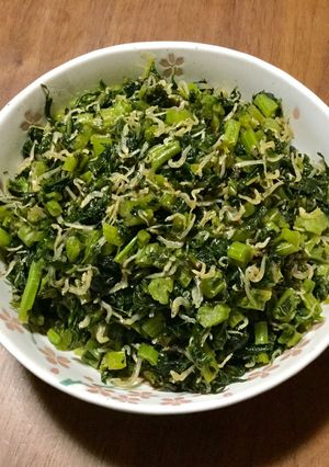 雑な男料理：大根の葉っぱ炒め！！-レシピのメイン写真
