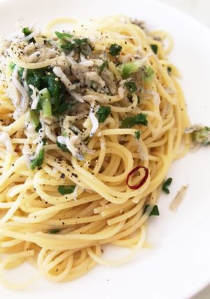 ごま油香る♡しらすとネギのパスタ-レシピのメイン写真