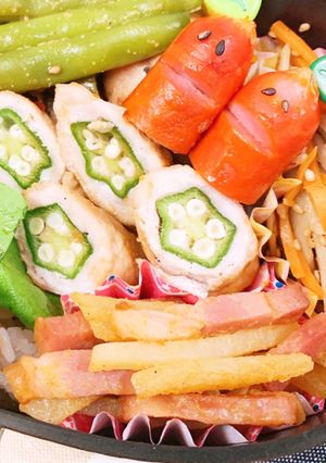 お弁当に!オクラの豚肉巻き-レシピのメイン写真