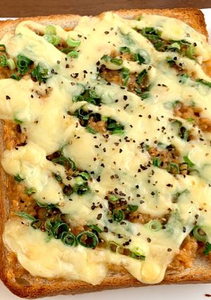 納豆トースト-レシピのメイン写真