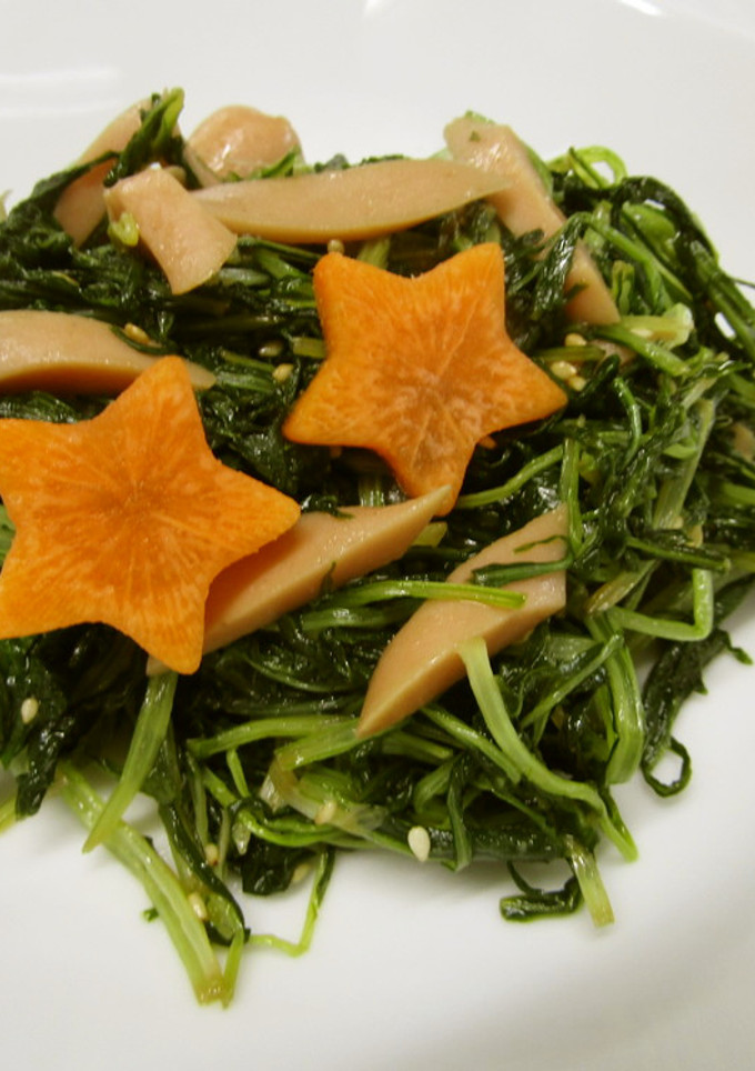 定番！水菜の醤油炒め♪めっけ-レシピのメイン写真