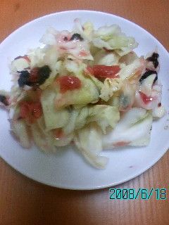 簡単!キャベツの梅肉和え-レシピのメイン写真