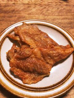 余った鶏皮でパリパリ鶏皮せんべい-レシピのメイン写真