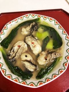 牡蠣とチンゲンサイのスープ-レシピのメイン写真