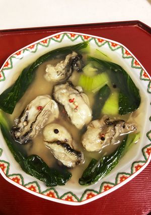 牡蠣とチンゲンサイのスープ-レシピのメイン写真