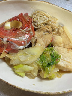 絶品!金目鯛の煮付け 野菜や豆腐も一緒に-レシピのメイン写真
