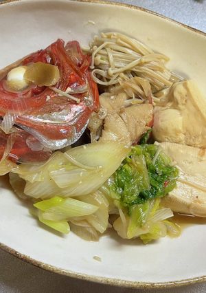 絶品！金目鯛の煮付け　野菜や豆腐も一緒に-レシピのメイン写真