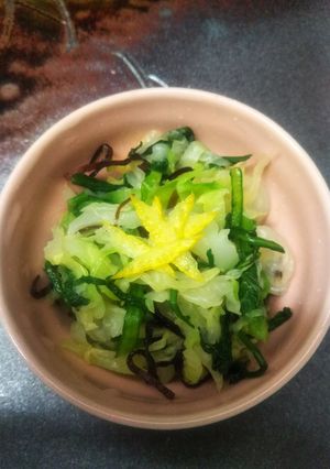 キャベツと春菊の塩昆布おひたし-レシピのメイン写真