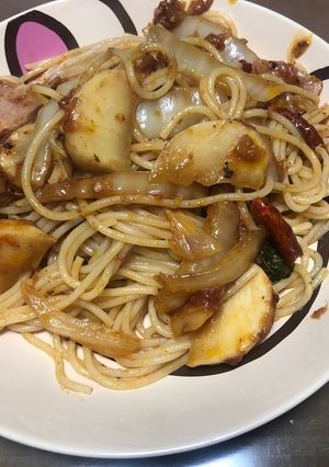 残りハンバーグソースのアラビアータ-レシピのメイン写真