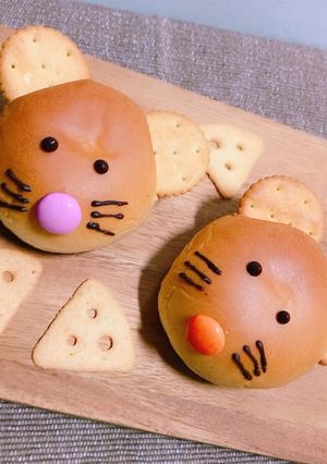 2020お正月ねずみのパン♡-レシピのメイン写真
