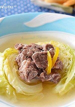 おいしく減塩・牛肉とキャベツのポトフ♪-レシピのメイン写真