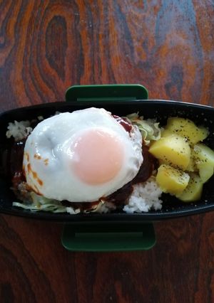 旦那弁当41『ロコモコ弁当』-レシピのメイン写真