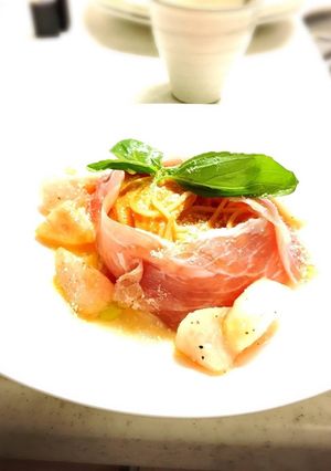 桃と生ハムの冷製パスタ-レシピのメイン写真