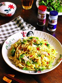 白菜と豚肉のレンチン!スパイシー焼きそば-レシピのメイン写真