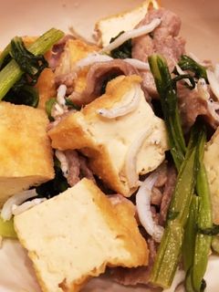 かぶの葉と厚揚げの味噌炒め-レシピのメイン写真