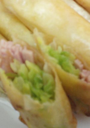 簡単♪キャベツとハムのあっさり春巻き♪-レシピのメイン写真