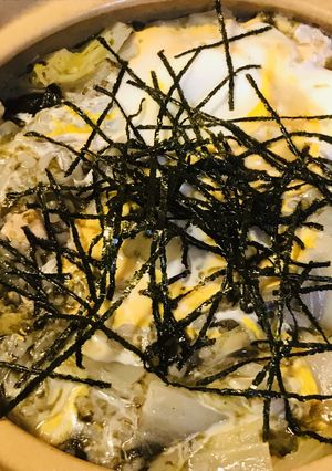 つぶら鍋●海苔の風味いっぱいのつぶら雑炊-レシピのメイン写真
