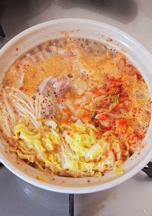 〆までおいしい豆乳味噌キムチ鍋-レシピのメイン写真