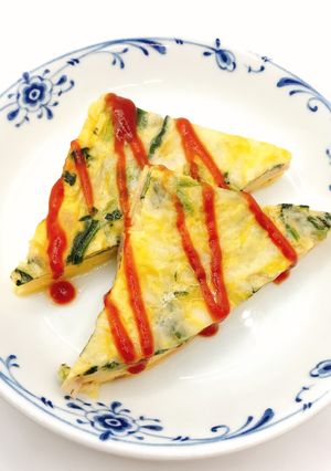【病院】ほうれんそうオムレツ【給食】-レシピのメイン写真