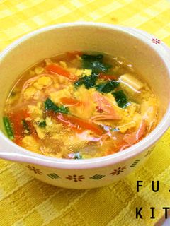 ほうれん草と卵のスープ-レシピのメイン写真