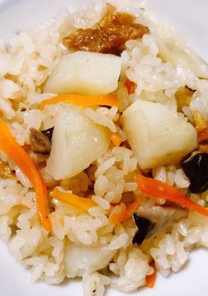簡単!菊芋の松茸風たきこみごはん-レシピのメイン写真