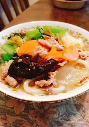 冬野菜たっぷりタンメンうどん…鍋1つ-レシピのメイン写真