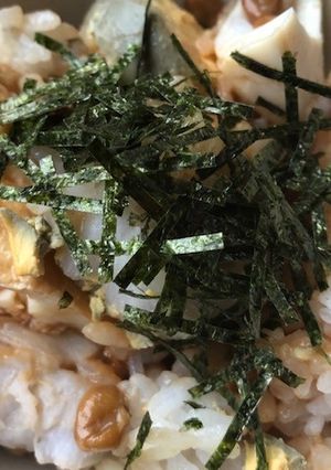 納豆と茹で卵のごちゃ混ぜご飯-レシピのメイン写真