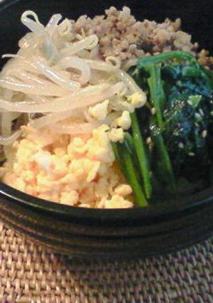 煮汁活用☆４色丼-レシピのメイン写真