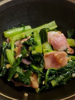 ベーコンと大根葉の炒め物-レシピのメイン写真