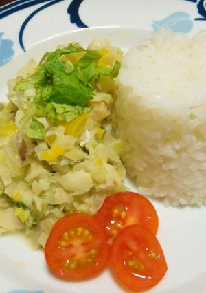 タラと野菜のかんたんココナッツミルク炒め-レシピのメイン写真